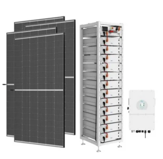 Kit fotovoltaico Off-Grid trifase 19800W inverter 20kW DEYE litio BOSGM 20.48kWh