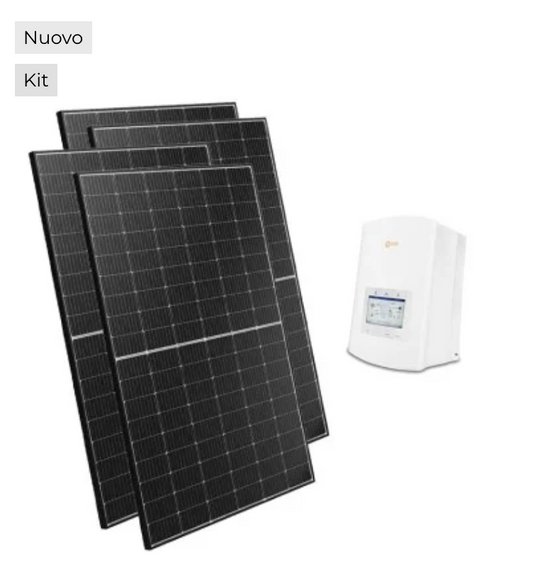 Kit fotovoltaico monofase 3400W inverter Solis 3kW predisposto per accumulo