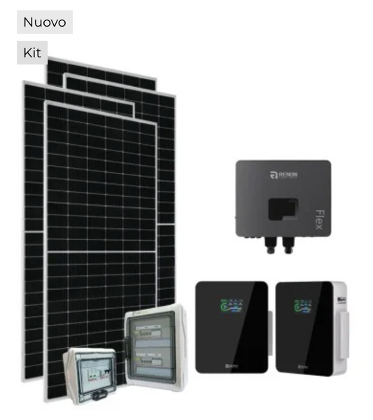 Kit fotovoltaico monofase 5500W Plus Renon Power 4.6kW litio Xcellent 10.24kWh